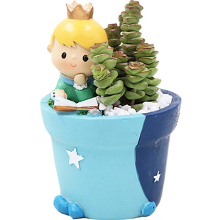 多肉花盆套装组合可爱小创意艺术花盆家居摆设小王子摆件盆栽卡通