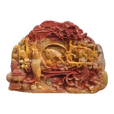 仿寿山石原石雕刻摆件