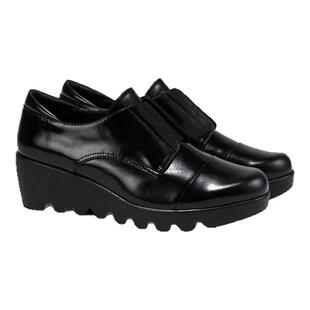 fed真皮厚底鞋春季新款女鞋一脚蹬休闲鞋通勤单鞋女款S0225-YA002