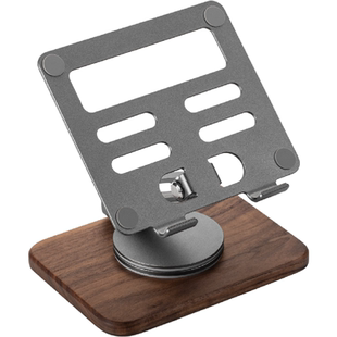 黑胡桃木ipad平板电脑专用支架桌面2025新款实木高档懒人追剧直播网课学习绘画铝合金散热笔记本手机支撑架子