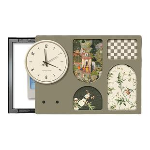 中古风电表箱遮丑神器装饰画带钟表遮挡配电箱盒挂画壁画免打孔