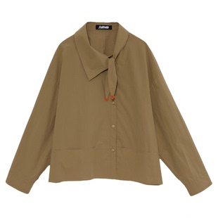【现货】设计师品牌 AUBRUINO 26AW 系领口袋衬衫