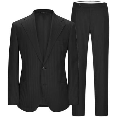 进口纯羊毛商务西服套装