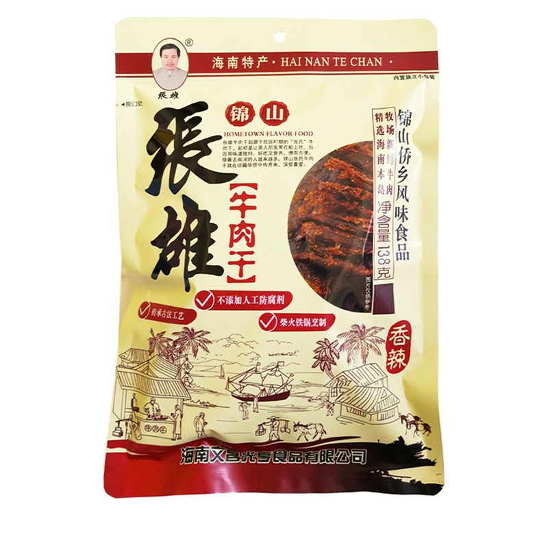 张雄锦山牛肉干香辣138g*1包