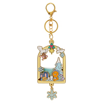 kakaofriends冬季假日中国限定流麻挂件下雪景钥匙扣Ryan毛绒挂件