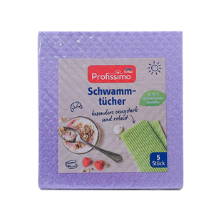 德国进口 DM profissimo 厨房多用柔韧吸水百洁布洗碗抹布吸水5片