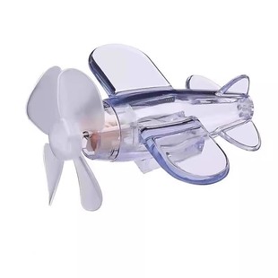 风能发光小飞机风力发电LED亮光彩灯车载摆件装饰品电动车摩托车