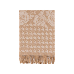 上海故事2025秋冬绵羊毛提花围巾加厚羊羔毛妈妈款新年礼物送长辈