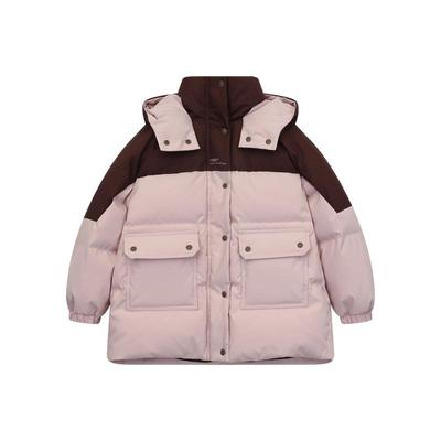 保暖外套ei童装儿童中长款羽绒服