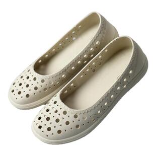 进口越南乳胶洞洞鞋女柔软绝美气质凉鞋防滑透气包脚沙滩鞋不臭脚