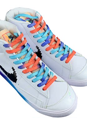 适配aj1aj4电玩像素发光荧光鞋带