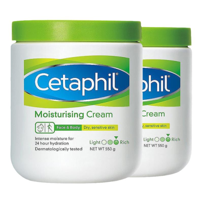 澳大利亚直邮cetaphil丝塔芙大白罐温和身体乳保湿滋润面霜550g*2