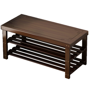 换鞋凳门口家用入户穿鞋凳进门可坐鞋柜坐凳一体非实木鞋架长条凳