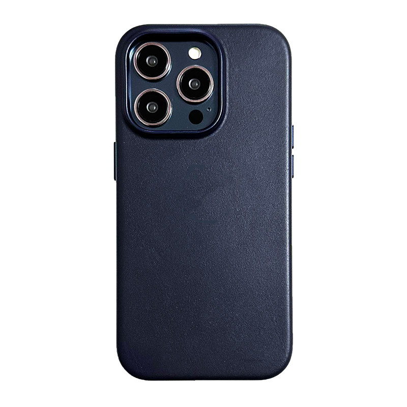 适用于iPhone14ProMax皮革磁吸手机壳16promax商务保护套13Pro全包防摔15Pro简约男防滑