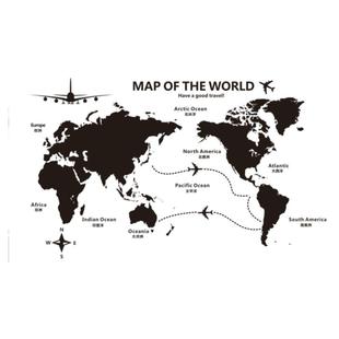 world map图案墙贴大型定制画客厅沙发墙公司文化墙书房贴纸
