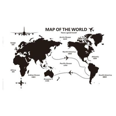 worldmap大型墙面贴纸装饰画车贴