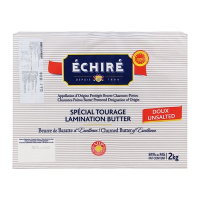 恩喜村淡味黄油片2kg法国进口艾许EchireAOP牛角包起开酥烘焙原料