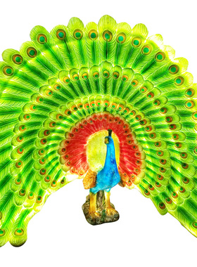 大型仿真孔雀发光景观庭院装饰品