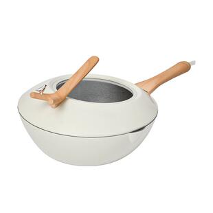 Jeetee吉特不粘锅炒锅家用麦饭石炒菜锅不沾锅具电磁炉燃气灶专用