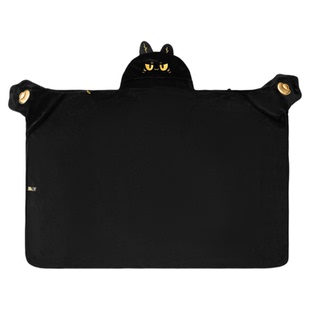 国家宝藏你好历史富贵狸猫空调毯居家沙发办公室午睡毛毯连体毯子