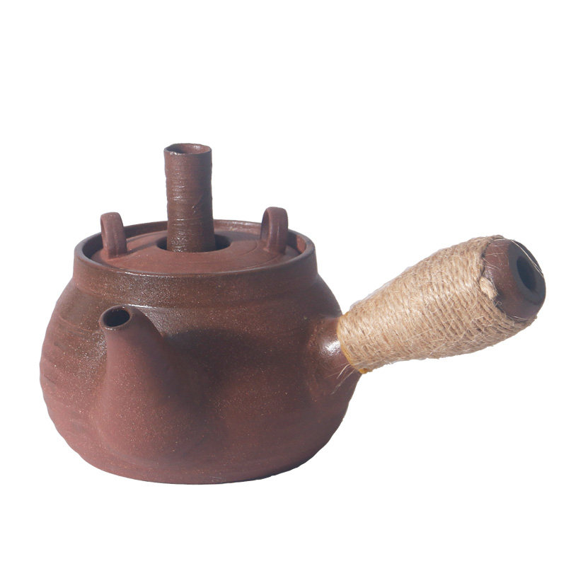 粗陶砂铫茶铫手工柴烧原矿炭炉
