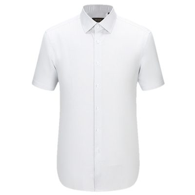 雅戈尔八字领短袖商务绅士衬衫