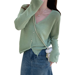 大码防晒开衫薄款女冰丝针织外套夏季外搭罩衫披肩上衣空调衫胖mm