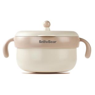 小白熊宝宝恒温碗婴儿专用辅食碗吃饭喝汤儿童注水保温碗