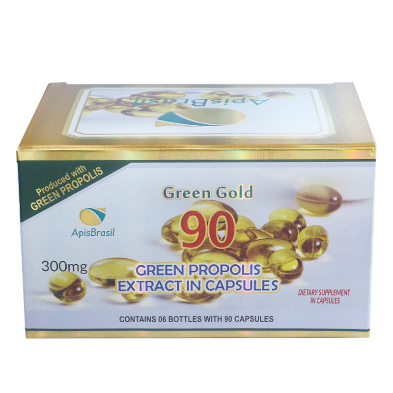 巴西亚碧斯ApisBrasil绿蜂胶90号软胶囊6瓶/盒 巴西原装进口