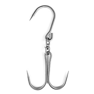 不锈钢挂肉钩子尖头旋转吊钩大号加粗猪牛肉勾商用烧腊市场屠宰