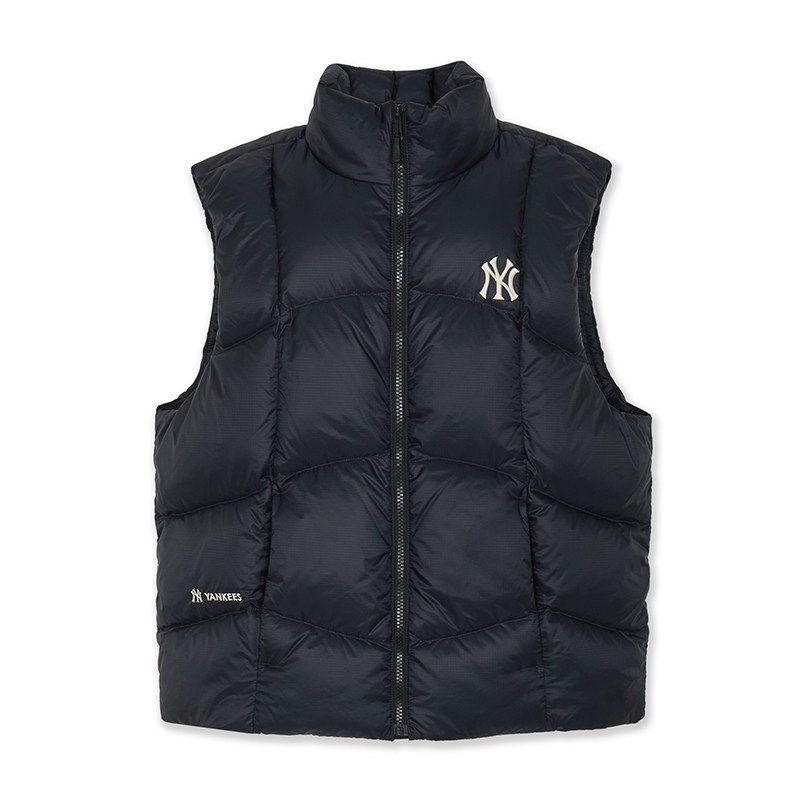 MLB羽绒马甲男女NY鸭绒保暖背心