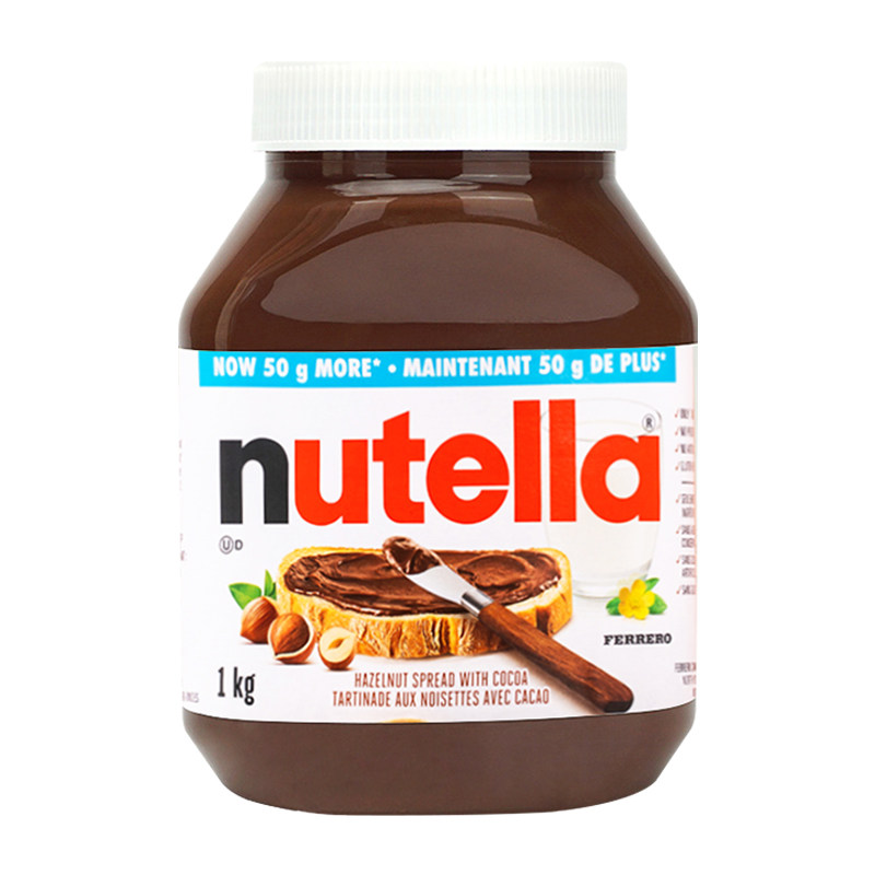 进口nutella 费列罗巧克力酱能多益榛子可可酱烘焙早餐面包酱