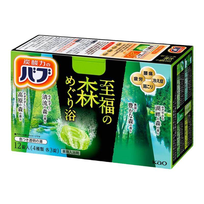 日本KAO花王入浴剂碳酸力泡温泉汤泡澡浴盐全身缓解疲劳足浴药包