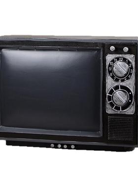 黑白电视机摆件8090年代老物件