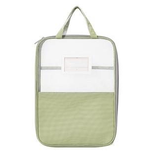 得力科目分类袋L型拉链袋补习袋科目分类袋透明拉链式笔袋大开口拎书袋高中大学生作业学科袋试卷收纳袋