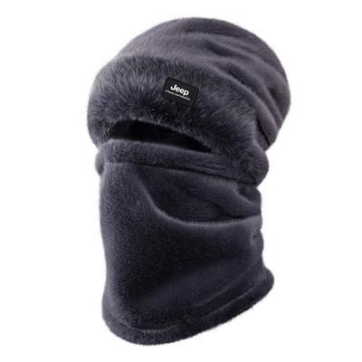 吉普男士冬季加绒帽子围脖套装