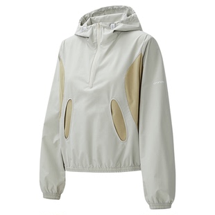 【26春新品】UPONPRO撞色卫衣女士秋连帽上衣灰色宽松初春薄透气