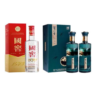 泸州老窖国窖1573单瓶52度+泸州老窖熊猫镜52度2瓶