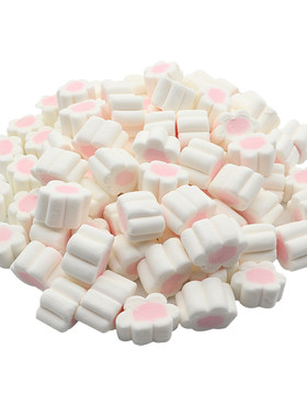 盛之花粉色花式棉花糖可爱生日蛋糕烘焙装饰原料零食150克x5包
