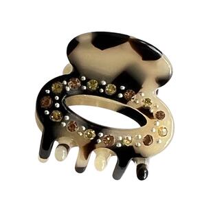 更好看的镶钻发夹~韩国FRANCE小号水钻头发抓夹 镂空鲨鱼夹刘海夹