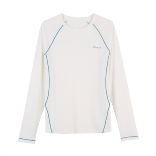 云上生活【云舒T】轻户外撞色哈梭线插肩袖T恤2026春季显瘦上衣女