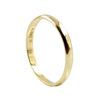 K金戒指光面食指中指无名指尾戒