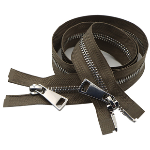 5号金属拉链羽绒服上下开双头双向铜牙拉锁棉服长款大衣辅料配件