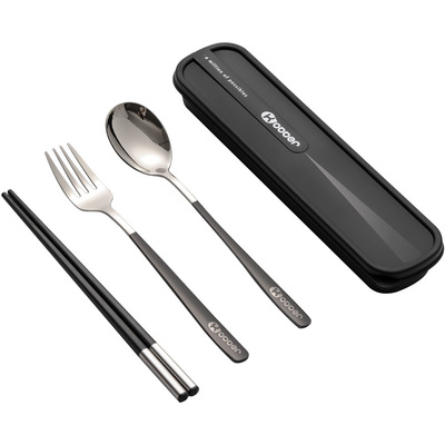 筷子勺子套装学生便携餐具收纳盒