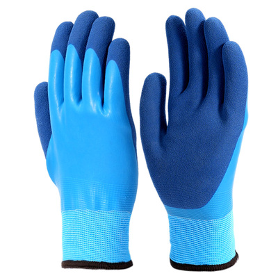 防寒保暖劳保手套防水耐磨长绒