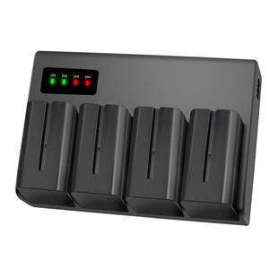 星威相机电池适用于索尼F970摄影机监视器f960 f750 f550补光灯电池 4槽充电器套装座充大容量