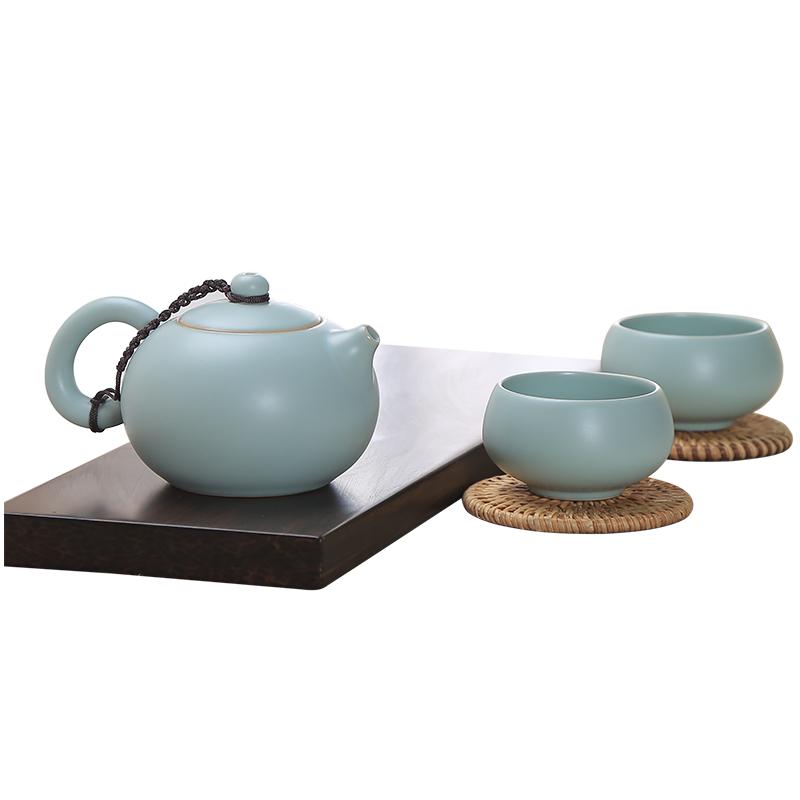 陶瓷客厅汝窑一壶两杯功夫茶具