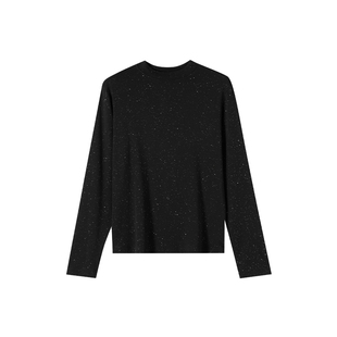 VEE【星韵】半高领长袖打底衫女2025新款保暖内搭百搭修身上衣t恤