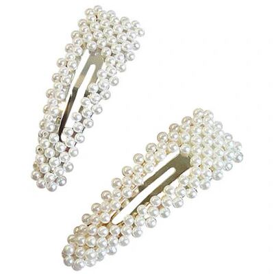 发夹珍珠珍珠铁发夹甜美