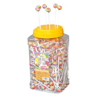 迷你彩虹棒棒糖网红创意七彩炫彩高颜值新年糖果儿童礼物怀旧零食